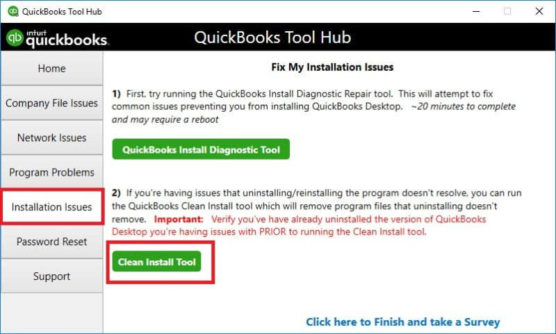 Clean Installation of the Quickbooks Software