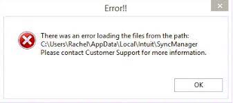 Quickbooks Sync Manager Error